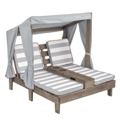 KidKraft Dubbele Loungestoel Hout Met Bekerhouders