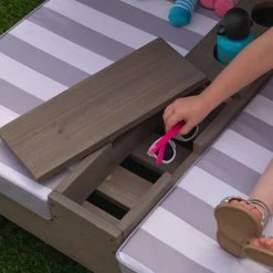 KidKraft Dubbele Loungestoel Hout Met Bekerhouders -Buitenspeelgoed 1050425g