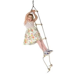 Touwladder Met Houten Treden, 190cm -Buitenspeelgoed 1050555z