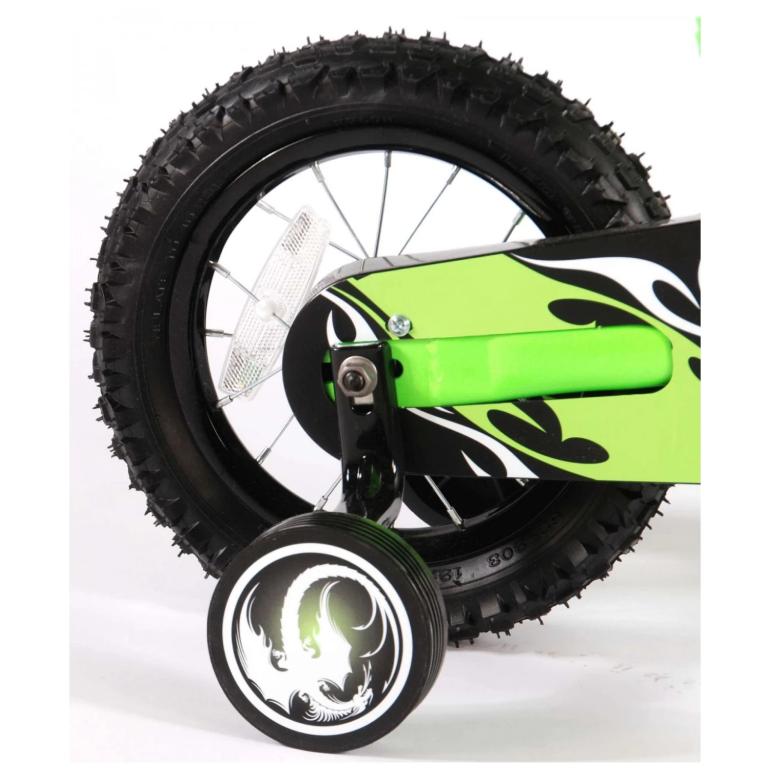 Volare Motobike Fiets - 12 Inch - Groen 6 Volare Motobike Fiets - 12 Inch - Groen - Afbeelding 4