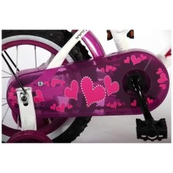 Volare Heart Cruiser Fiets - 12 Inch - Wit Paars -Buitenspeelgoed 1050656f