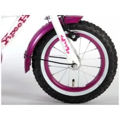 Volare Heart Cruiser Fiets - 12 Inch - Wit Paars -Buitenspeelgoed 1050656h