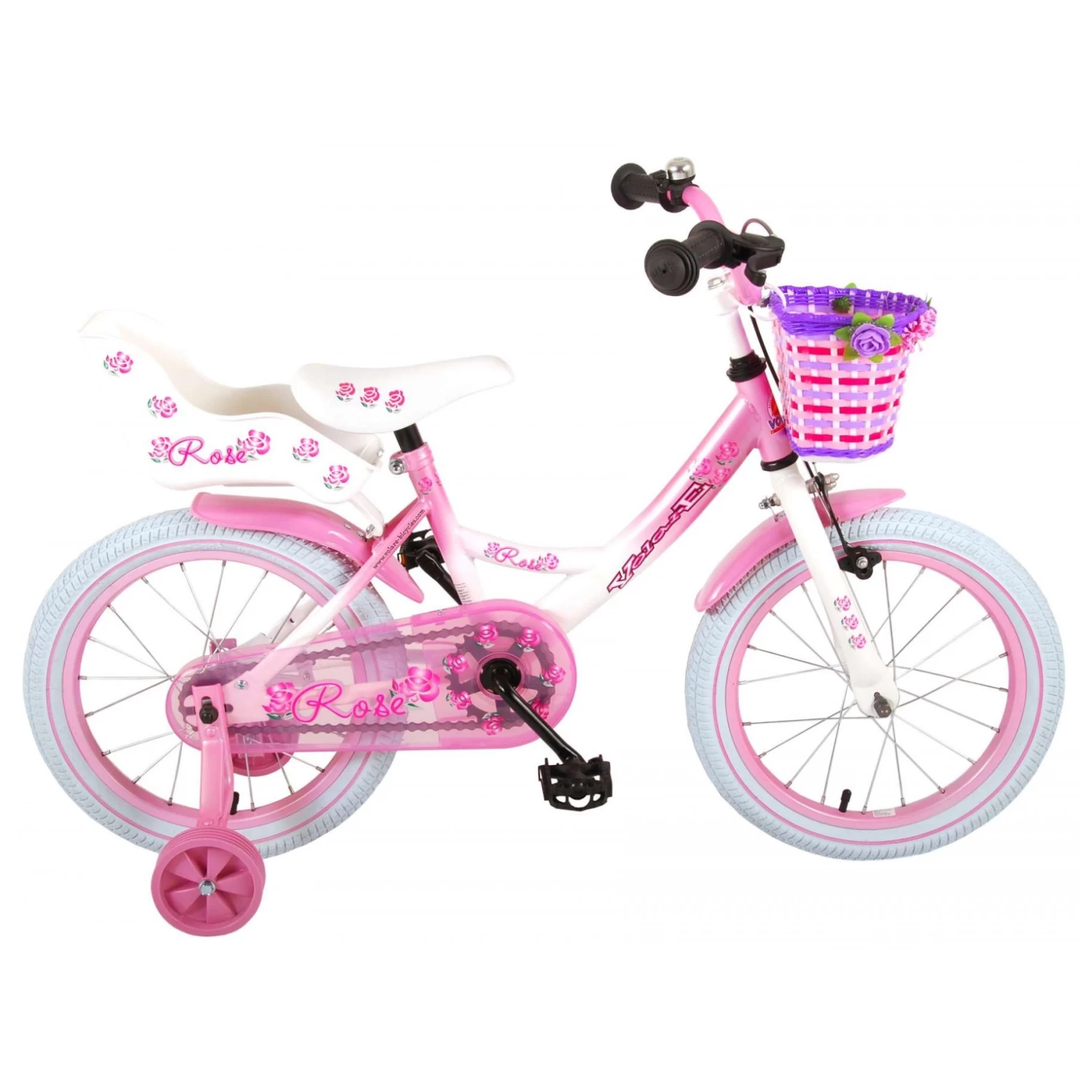 Volare Rose Fiets - 16 Inch - Roze Wit 4 Volare Rose Fiets - 16 Inch - Roze Wit - Afbeelding 2