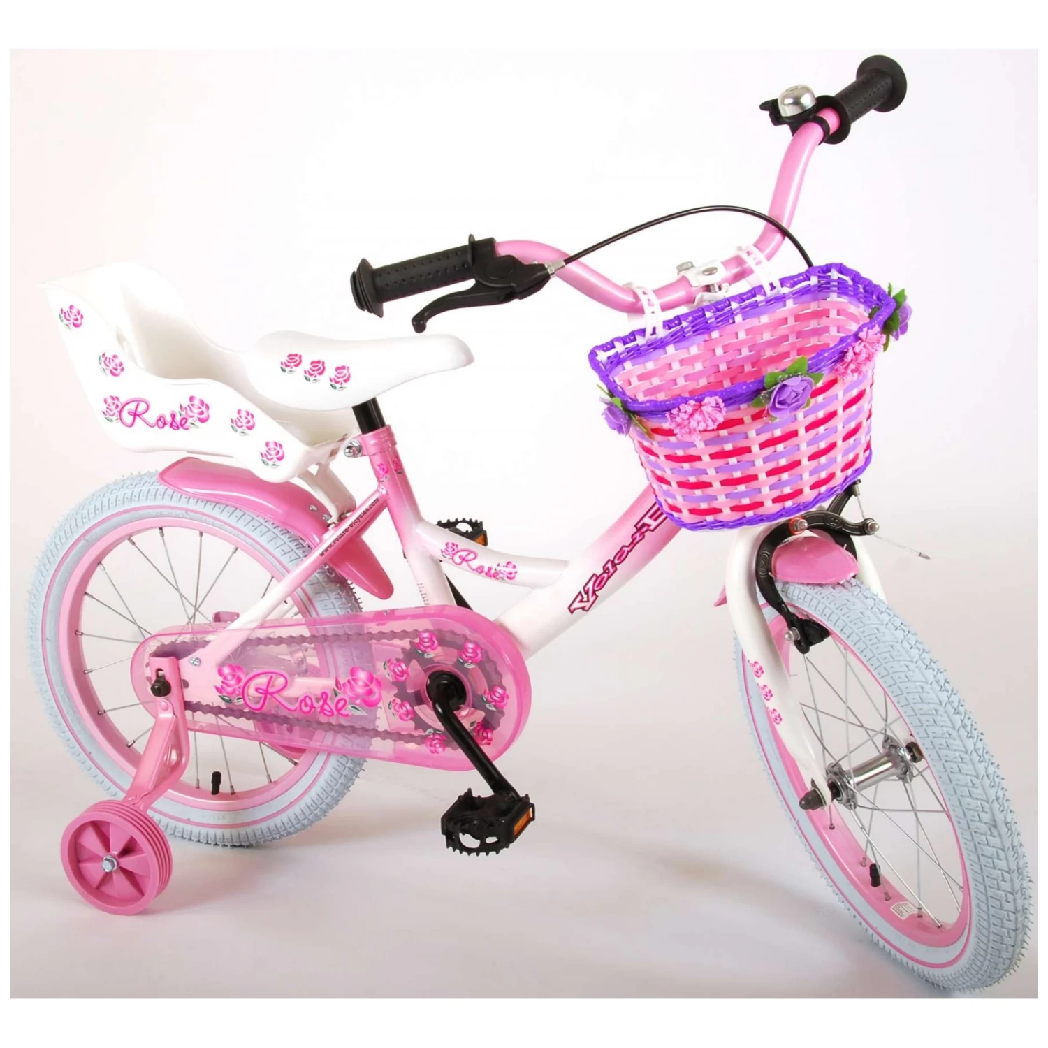 Volare Rose Fiets - 16 Inch - Roze Wit 5 Volare Rose Fiets - 16 Inch - Roze Wit - Afbeelding 3