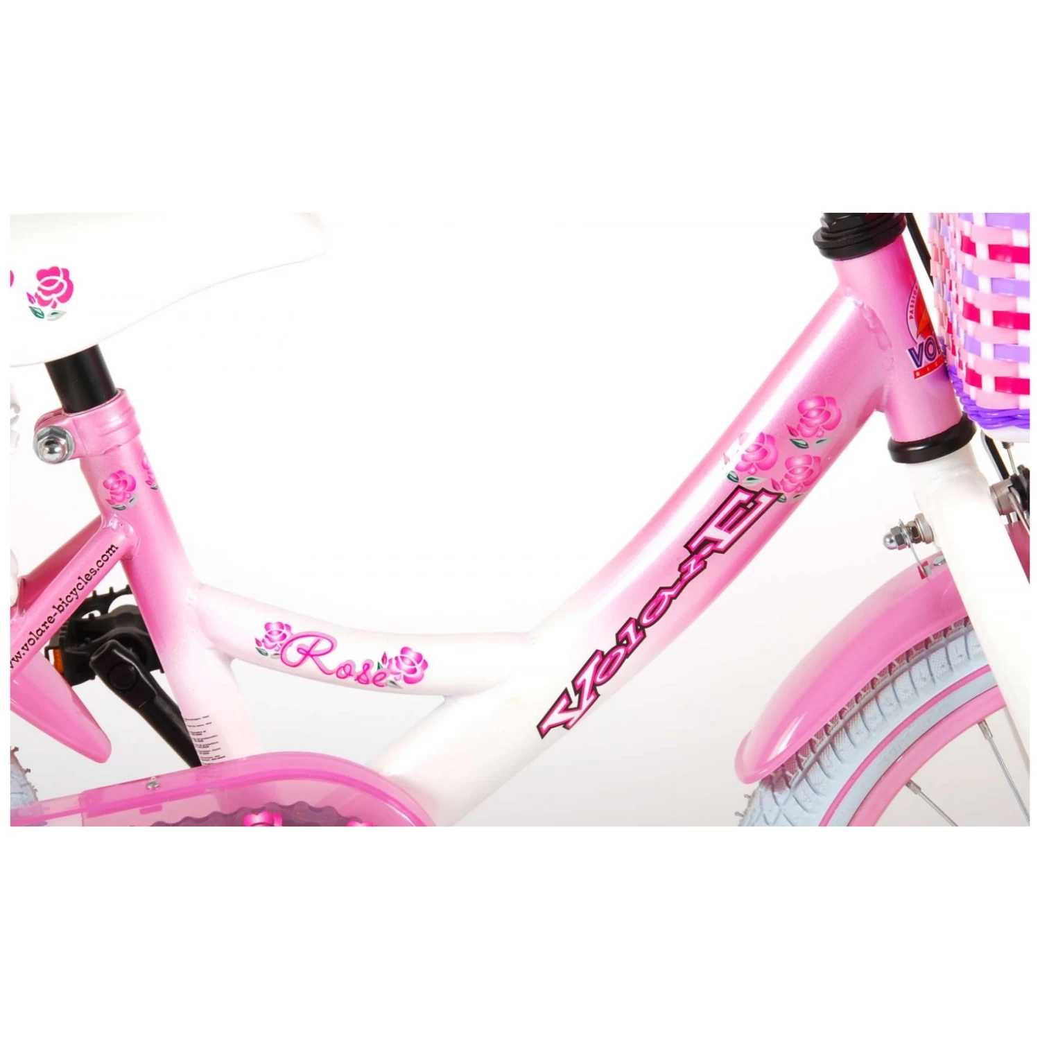 Volare Rose Fiets - 16 Inch - Roze Wit 9 Volare Rose Fiets - 16 Inch - Roze Wit - Afbeelding 7