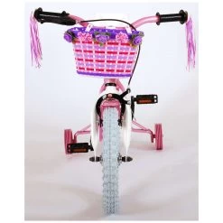 Volare Rose Fiets - 14 Inch - Roze Wit -Buitenspeelgoed 1050685j