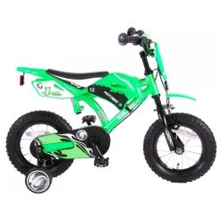 Volare Motorbike Fiets - 12 Inch - Groen - 2 Handremmen -Buitenspeelgoed 1050814c