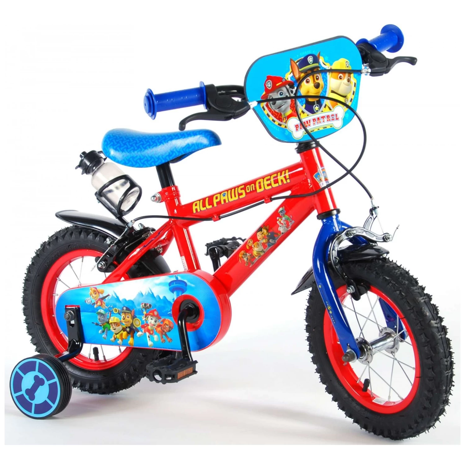 Volare PAW Patrol Fiets - 12 Inch - Rood/Blauw - 2 Handremmen 4 Volare PAW Patrol Fiets - 12 Inch - Rood/Blauw - 2 Handremmen - Afbeelding 2