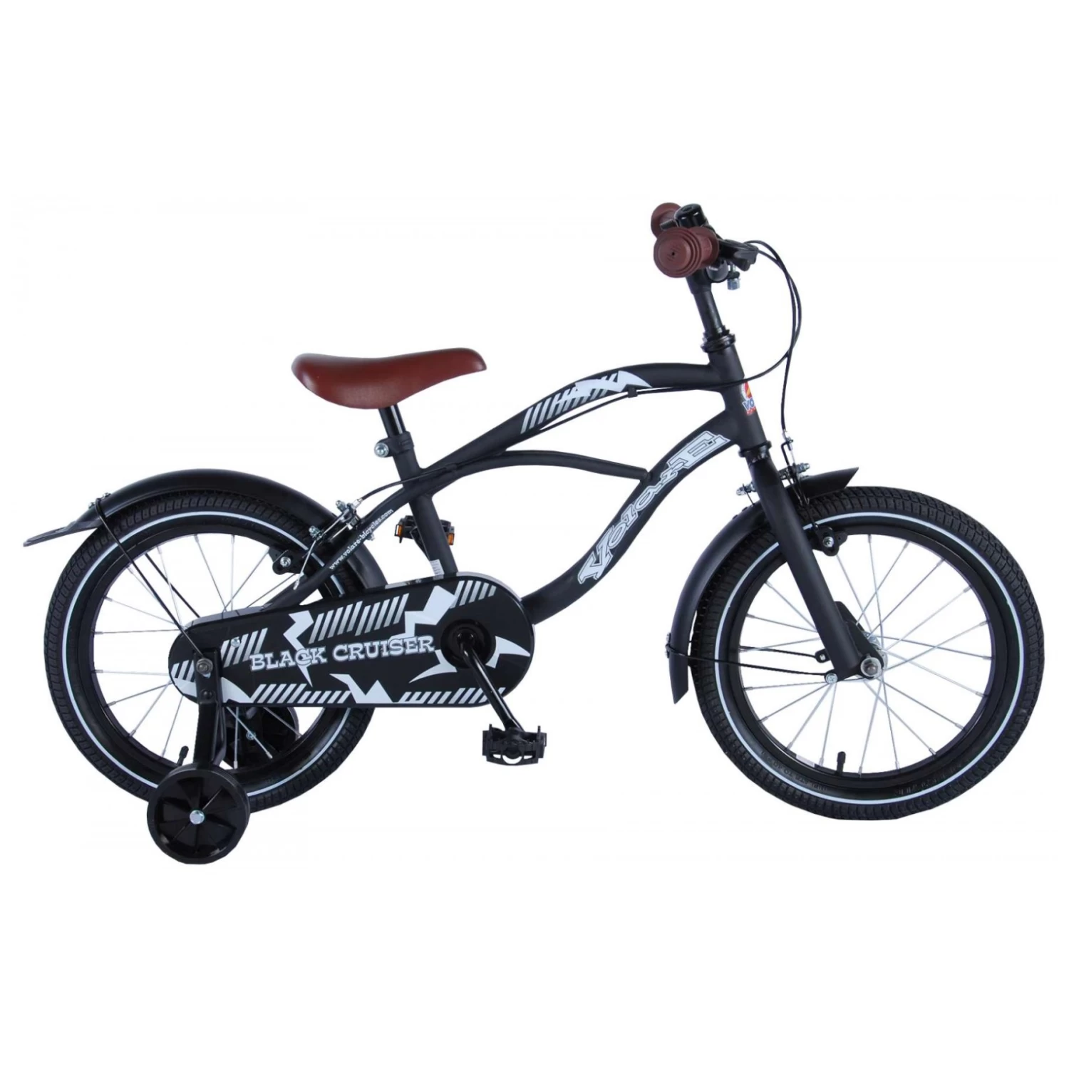 Volare Black Cruiser Fiets - 16 Inch - Zwart - 2 Handremmen 5 Volare Black Cruiser Fiets - 16 Inch - Zwart - 2 Handremmen - Afbeelding 3