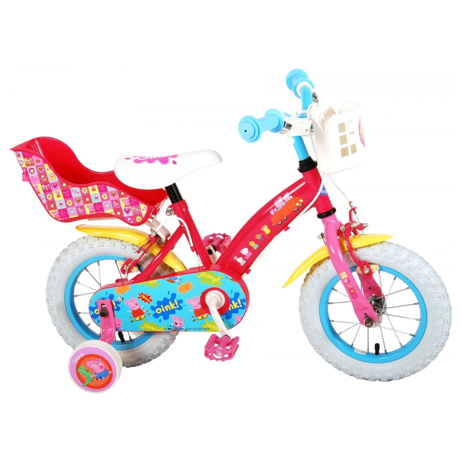 Volare Peppa Pig Fiets - 12 Inch - Roze - 2 Handremmen 3 Volare Peppa Pig Fiets - 12 Inch - Roze - 2 Handremmen
