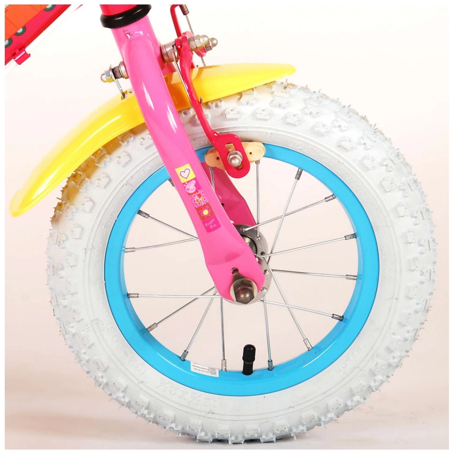 Volare Peppa Pig Fiets - 12 Inch - Roze - 2 Handremmen 7 Volare Peppa Pig Fiets - 12 Inch - Roze - 2 Handremmen - Afbeelding 5