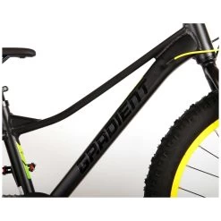 Volare Gradient Fiets - - 24" - Zwart Groen Geel - 7 Speed - -Buitenspeelgoed 1050898g