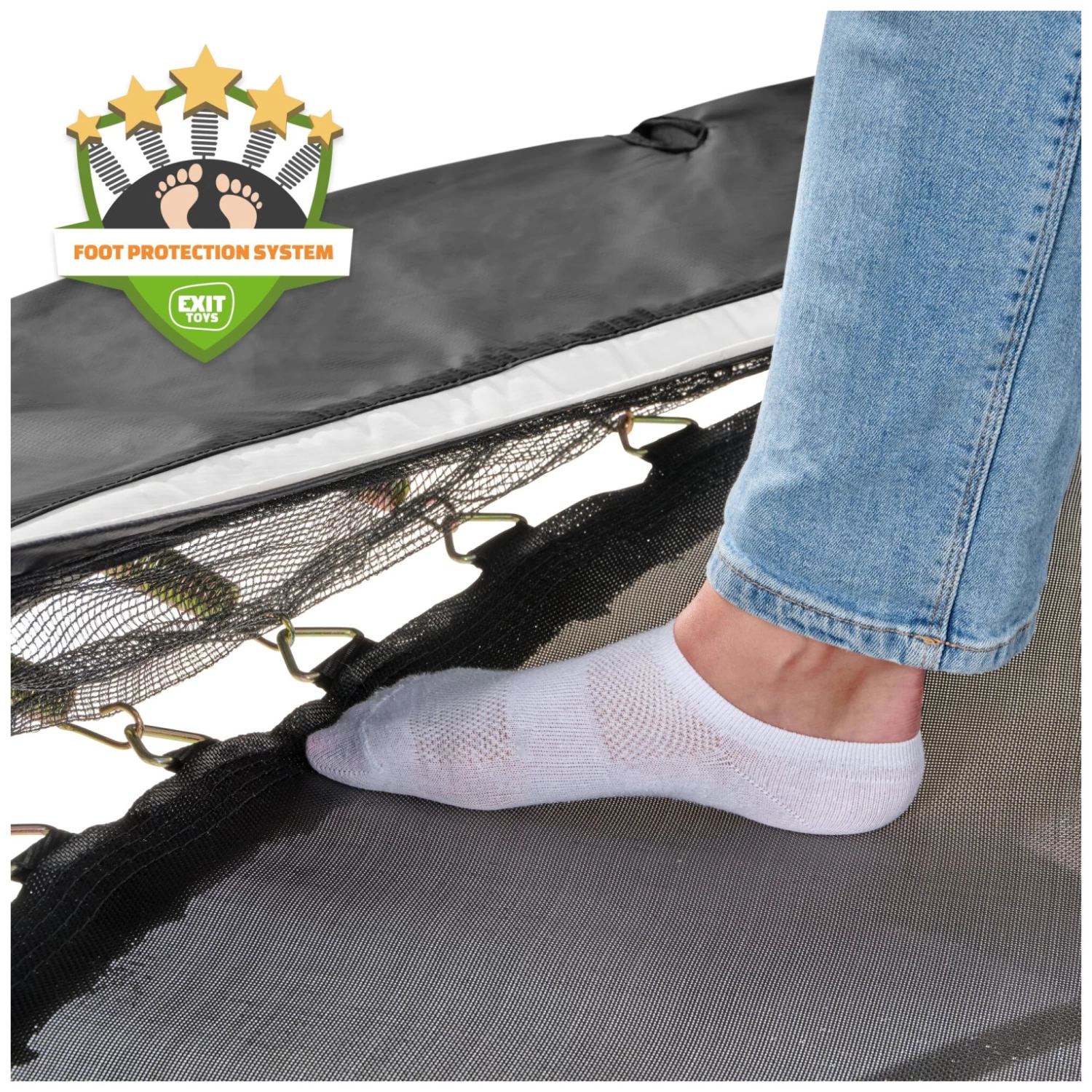 EXIT TOYS EXIT Allure Classic Inground Trampoline 214x366cm - Zwart 5 EXIT TOYS EXIT Allure Classic Inground Trampoline 214x366cm - Zwart - Afbeelding 3