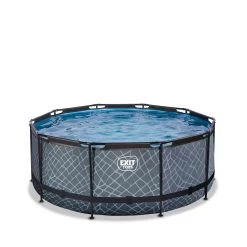 EXIT TOYS EXIT Stone Zwembad ø360x122cm Met Filterpomp - Grijs 13 EXIT TOYS EXIT Stone Zwembad ø360x122cm Met Filterpomp - Grijs -Buitenspeelgoed 1080654b