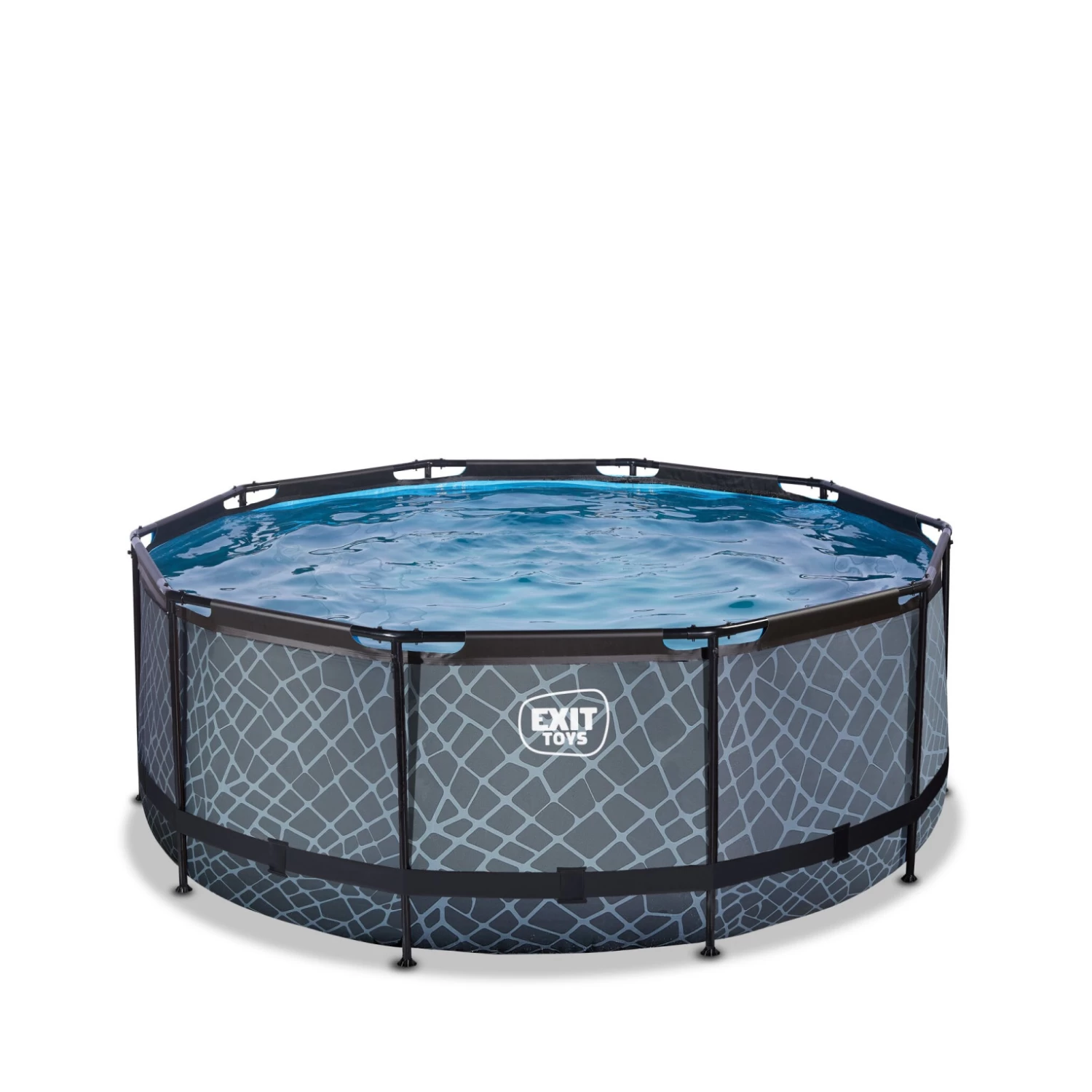 EXIT TOYS EXIT Stone Zwembad ø360x122cm Met Filterpomp - Grijs 4 EXIT TOYS EXIT Stone Zwembad ø360x122cm Met Filterpomp - Grijs - Afbeelding 2