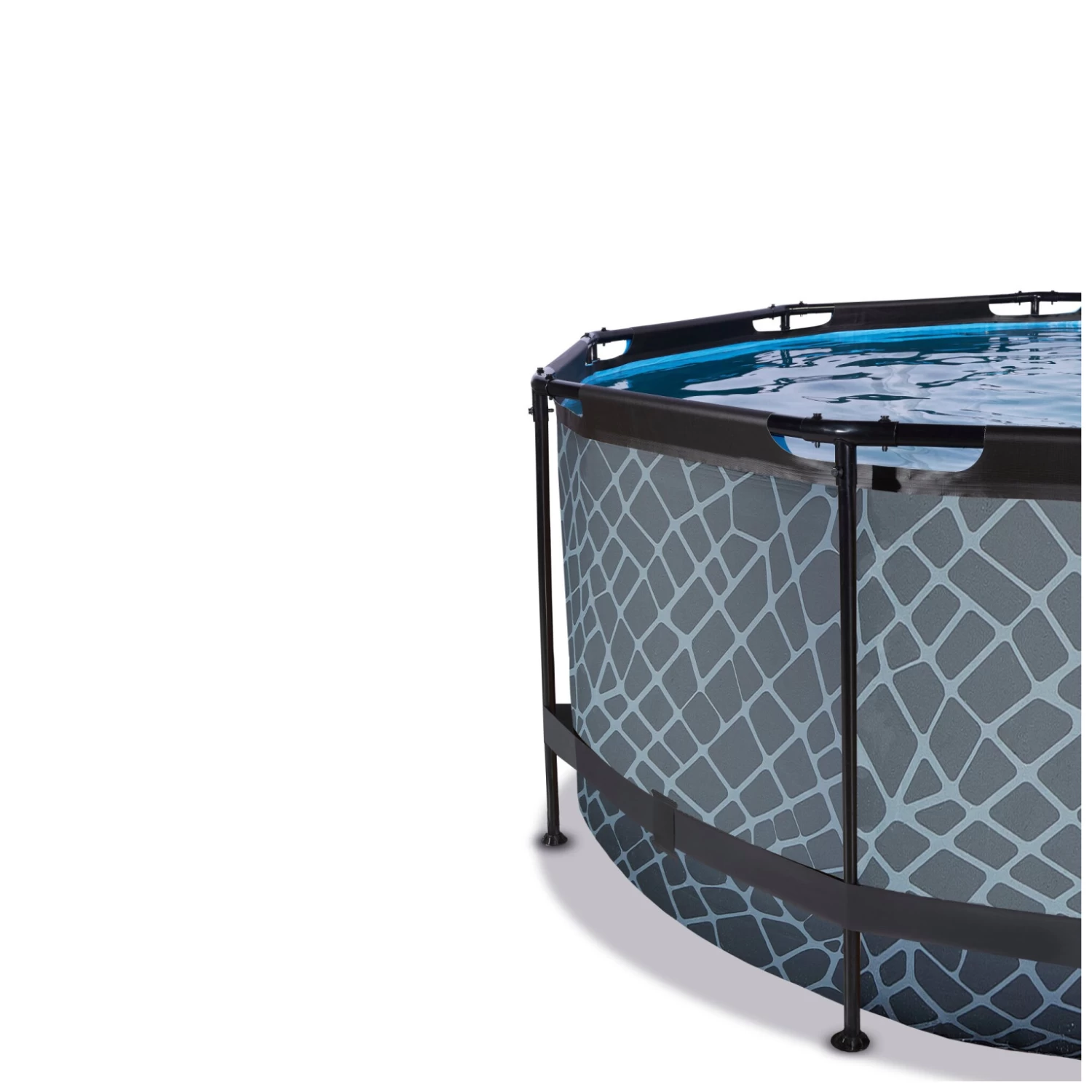 EXIT TOYS EXIT Stone Zwembad ø360x122cm Met Filterpomp - Grijs 5 EXIT TOYS EXIT Stone Zwembad ø360x122cm Met Filterpomp - Grijs - Afbeelding 3