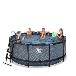 EXIT TOYS EXIT Stone Zwembad ø360x122cm Met Filterpomp - Grijs 15 EXIT TOYS EXIT Stone Zwembad ø360x122cm Met Filterpomp - Grijs -Buitenspeelgoed 1080654d