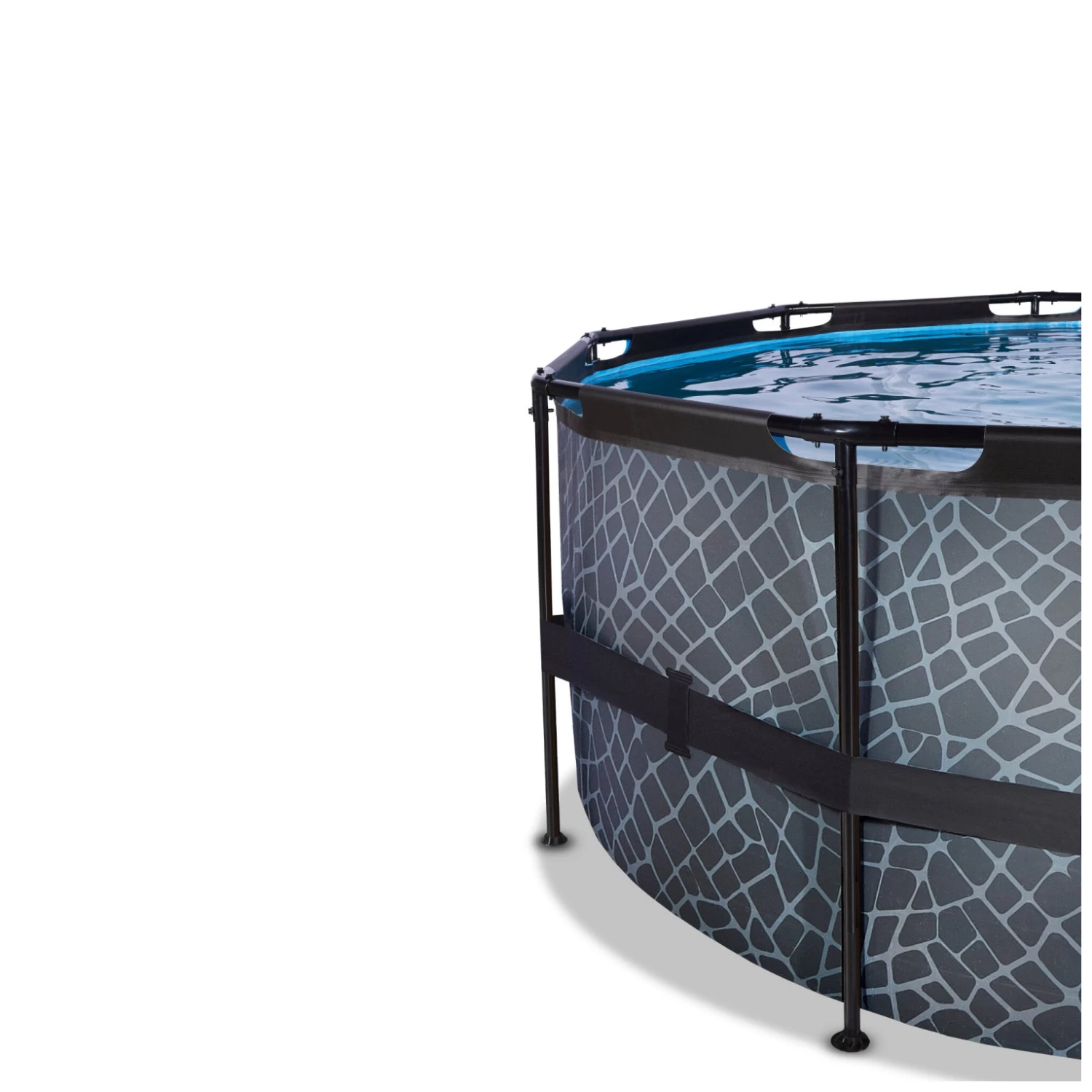 EXIT TOYS EXIT Stone Zwembad ø488x122cm Met Filterpomp - Grijs 5 EXIT TOYS EXIT Stone Zwembad ø488x122cm Met Filterpomp - Grijs - Afbeelding 3