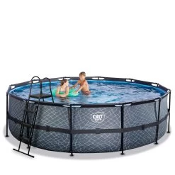 EXIT TOYS EXIT Stone Zwembad ø488x122cm Met Filterpomp - Grijs 17 EXIT TOYS EXIT Stone Zwembad ø488x122cm Met Filterpomp - Grijs -Buitenspeelgoed 1080663f