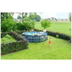 EXIT TOYS EXIT Stone Zwembad ø488x122cm Met Filterpomp - Grijs 21 EXIT TOYS EXIT Stone Zwembad ø488x122cm Met Filterpomp - Grijs -Buitenspeelgoed 1080663j