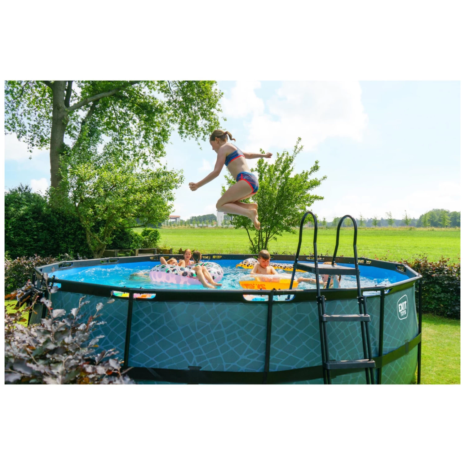 EXIT TOYS EXIT Wood Zwembad ø488x122cm Met Filterpomp - Bruin 11 EXIT TOYS EXIT Wood Zwembad ø488x122cm Met Filterpomp - Bruin - Afbeelding 9