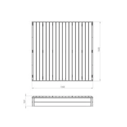 EXIT TOYS EXIT Aksent Houten Zandbak 136x132cm -Buitenspeelgoed 1080819d