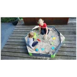 EXIT TOYS EXIT Aksent Houten Zandbak Zeshoek 160x140cm -Buitenspeelgoed 1080826e