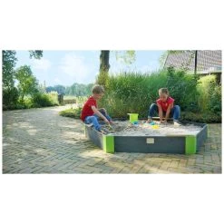 EXIT TOYS EXIT Aksent Houten Zandbak Zeshoek 200x170cm -Buitenspeelgoed 1080827f