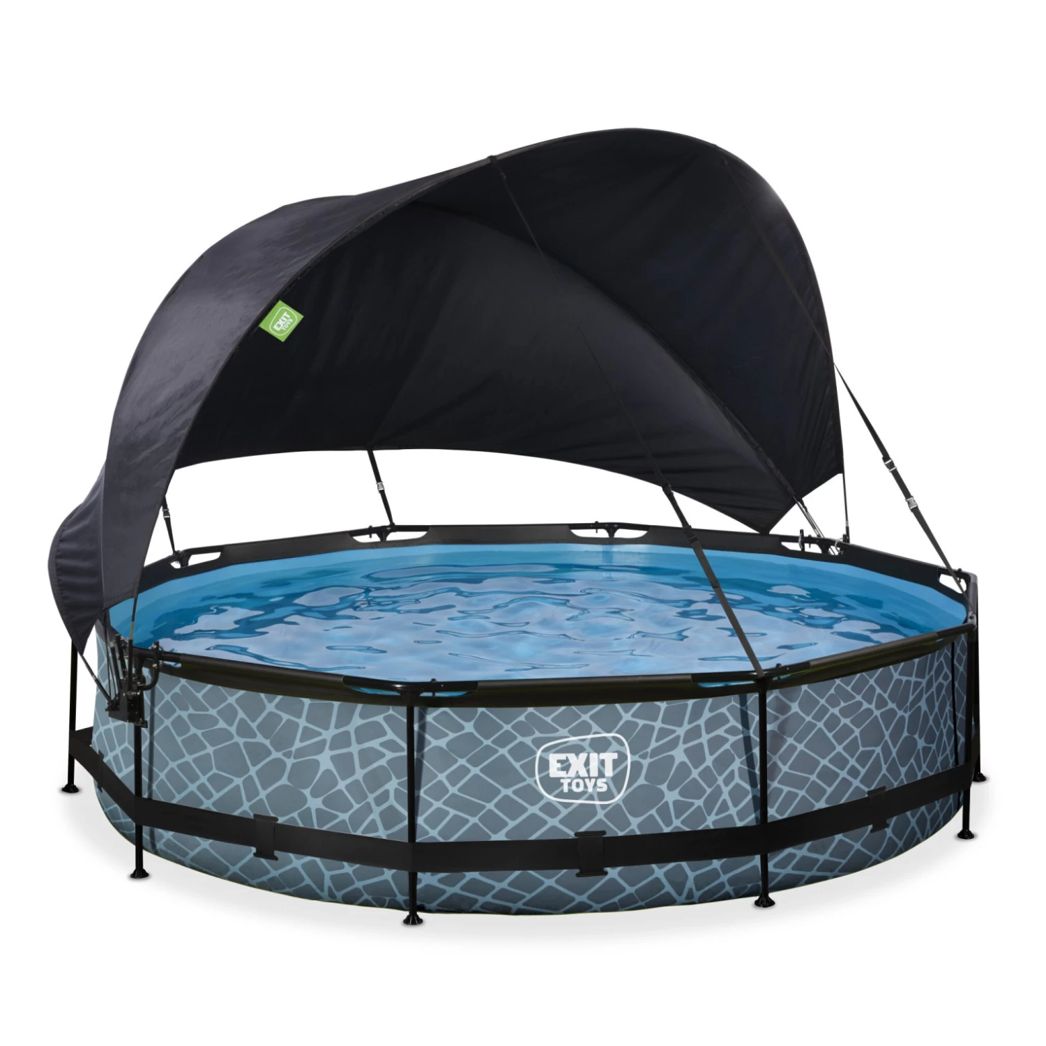 EXIT TOYS EXIT Stone Zwembad ø360x76cm Met Filterpomp En Schaduwdoek 3 EXIT TOYS EXIT Stone Zwembad ø360x76cm Met Filterpomp En Schaduwdoek