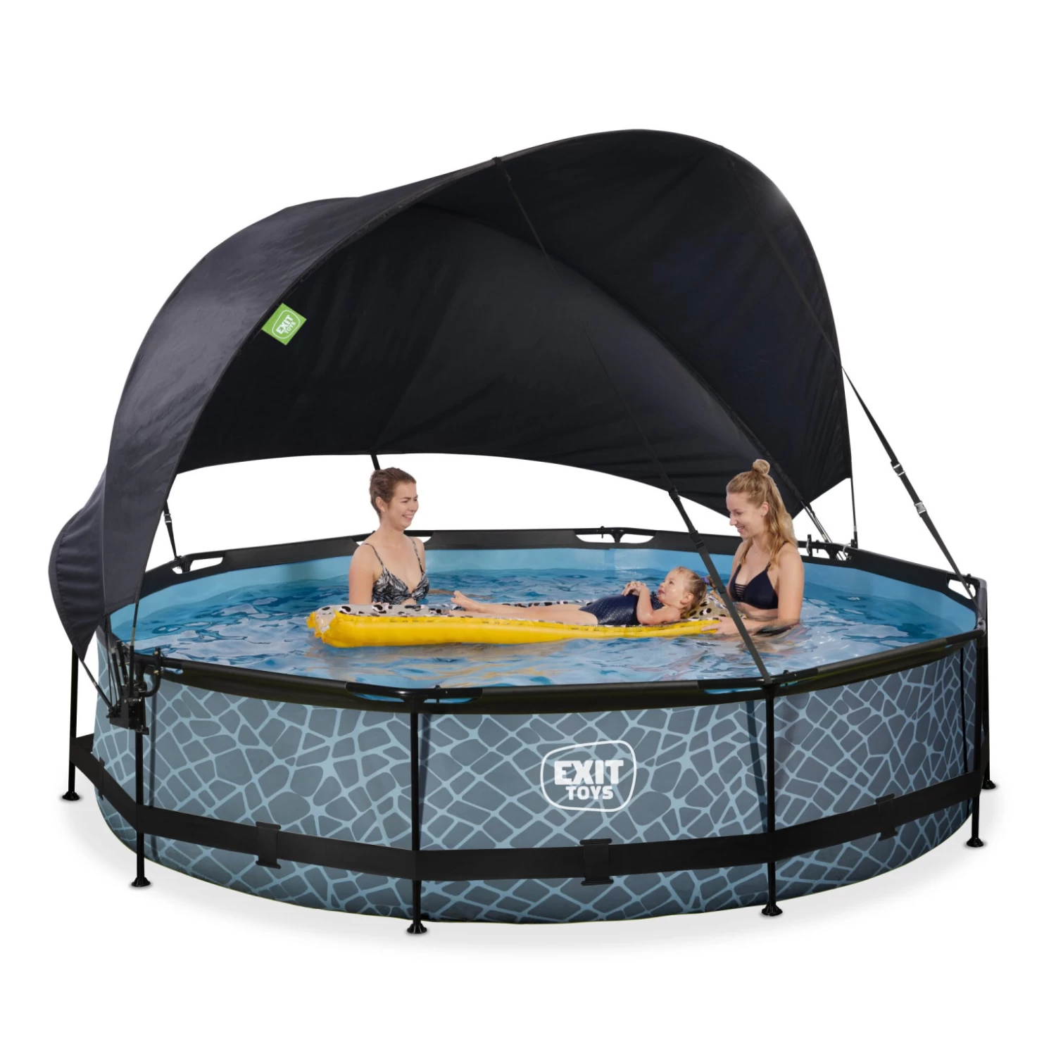 EXIT TOYS EXIT Stone Zwembad ø360x76cm Met Filterpomp En Schaduwdoek 8 EXIT TOYS EXIT Stone Zwembad ø360x76cm Met Filterpomp En Schaduwdoek - Afbeelding 6