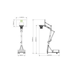 EXIT TOYS EXIT Galaxy Verplaatsbaar Basketbalbord Op Wielen Met Dunkring -Buitenspeelgoed 1080980j