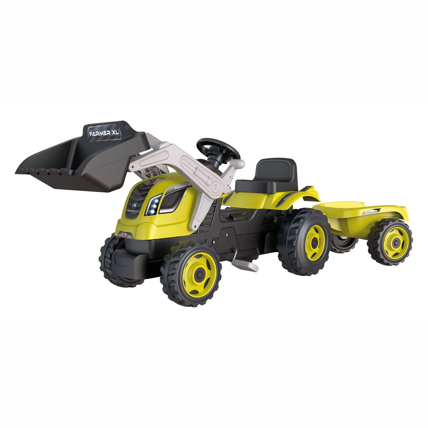 Smoby Farmer Max Traptractor Met Trailer Groen 5 Smoby Farmer Max Traptractor Met Trailer Groen - Afbeelding 3