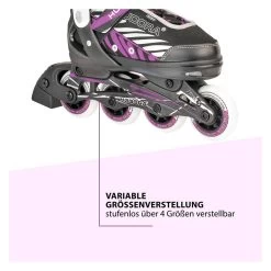 HUDORA Kinder Skeelers Mia Paars, Maat 33-36 -Buitenspeelgoed 1490141f