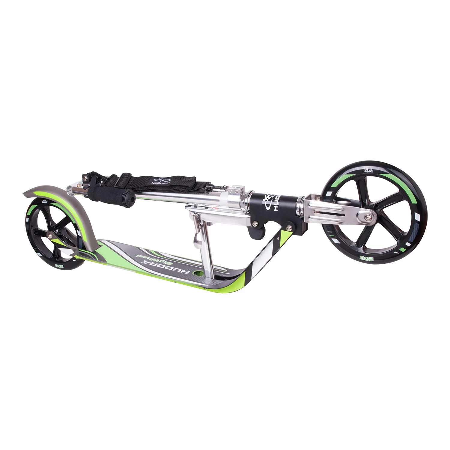 HUDORA Scooter Big Wheel Step RX205 - Grijs/Groen 4 HUDORA Scooter Big Wheel Step RX205 - Grijs/Groen - Afbeelding 2