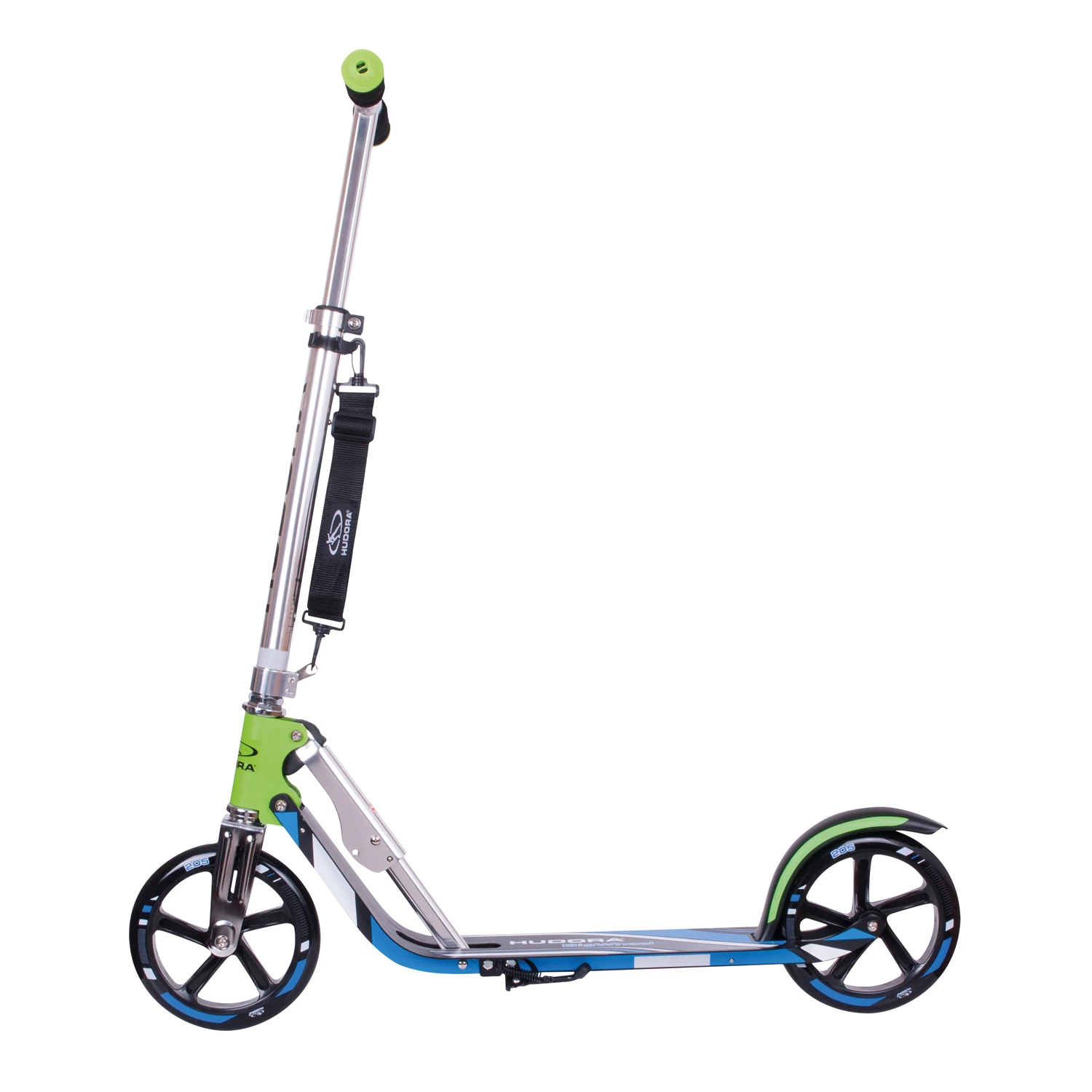 HUDORA Scooter Big Wheel Step RX205 - Groen/Blauw 4 HUDORA Scooter Big Wheel Step RX205 - Groen/Blauw - Afbeelding 2