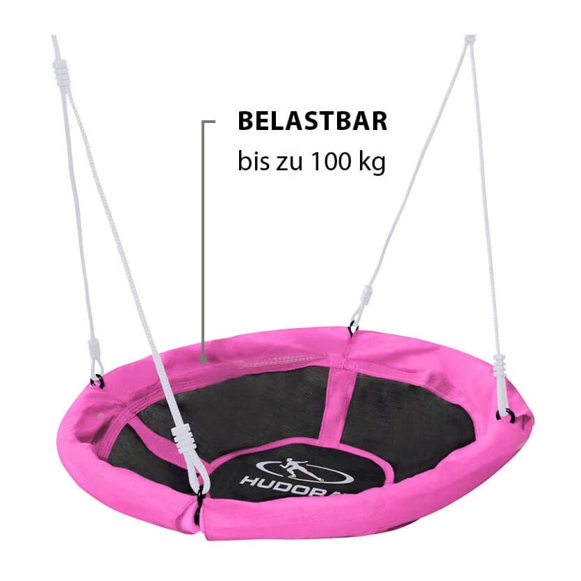 HUDORA Luxe Nestschommel Roze 4 HUDORA Luxe Nestschommel Roze - Afbeelding 2