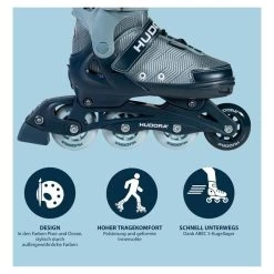 HUDORA Skeelers Leon 2.0 Ccean Blauw, Maat 33-36 -Buitenspeelgoed 1490313e