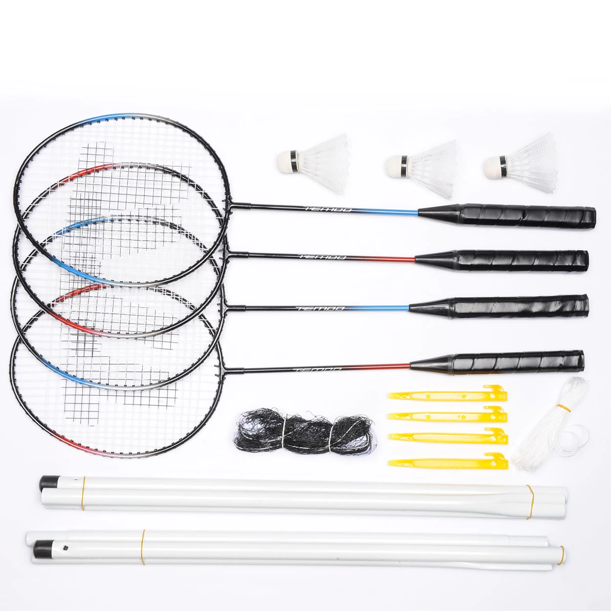 Complete Badmintonset, 4 Spelers 3 Complete Badmintonset, 4 Spelers