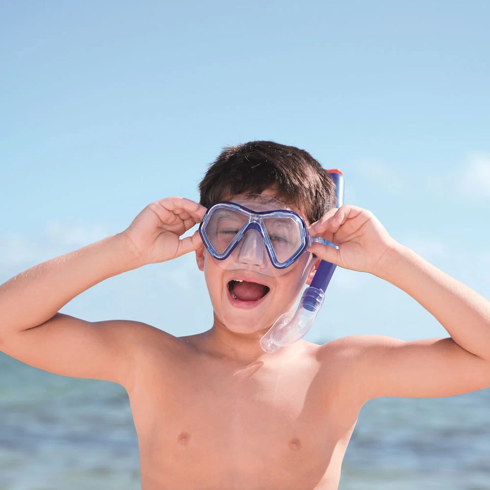 Bestway Blauwe Hydro-Swim Snorkelset Lil' Glider 5 Bestway Blauwe Hydro-Swim Snorkelset Lil' Glider - Afbeelding 3