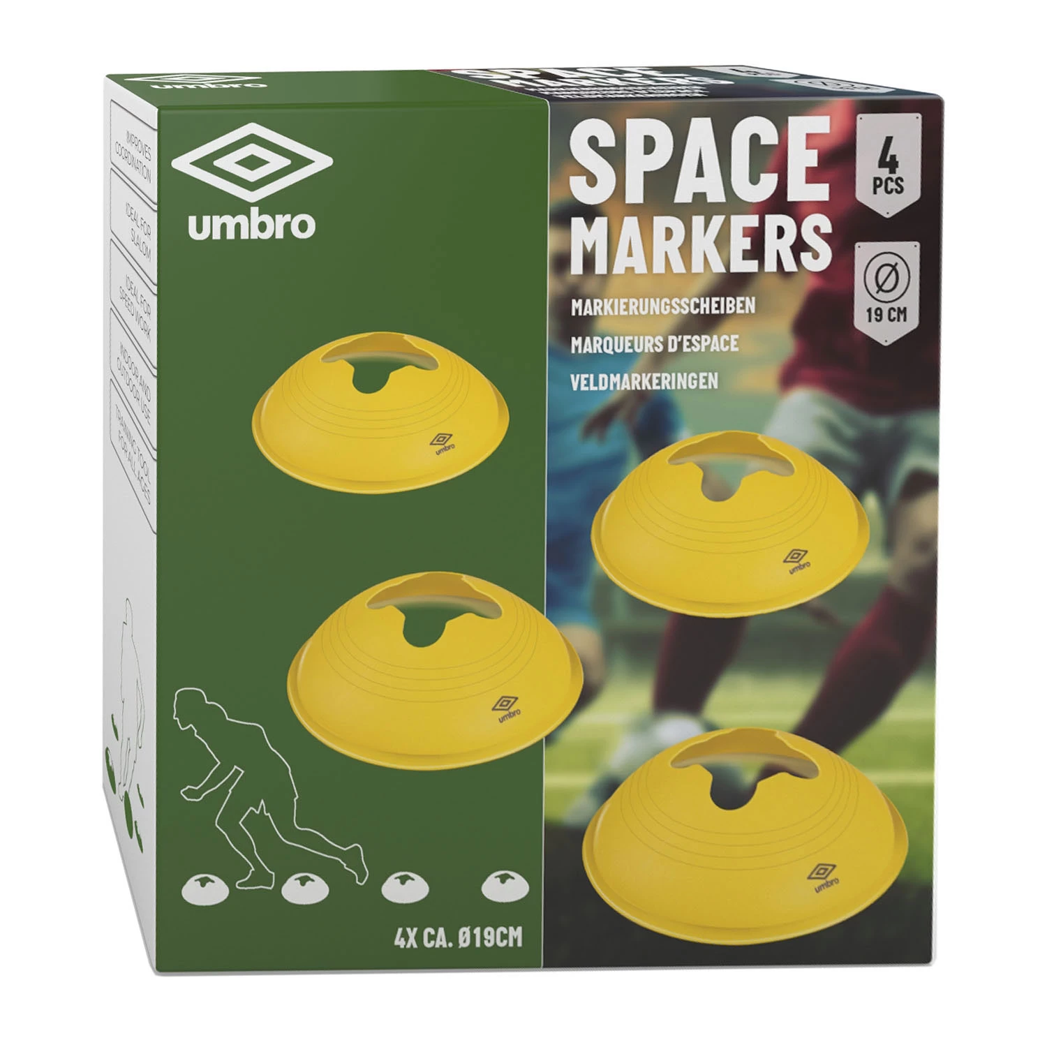 Umbro Markeerpionnen, 4st. 4 Umbro Markeerpionnen, 4st. - Afbeelding 2