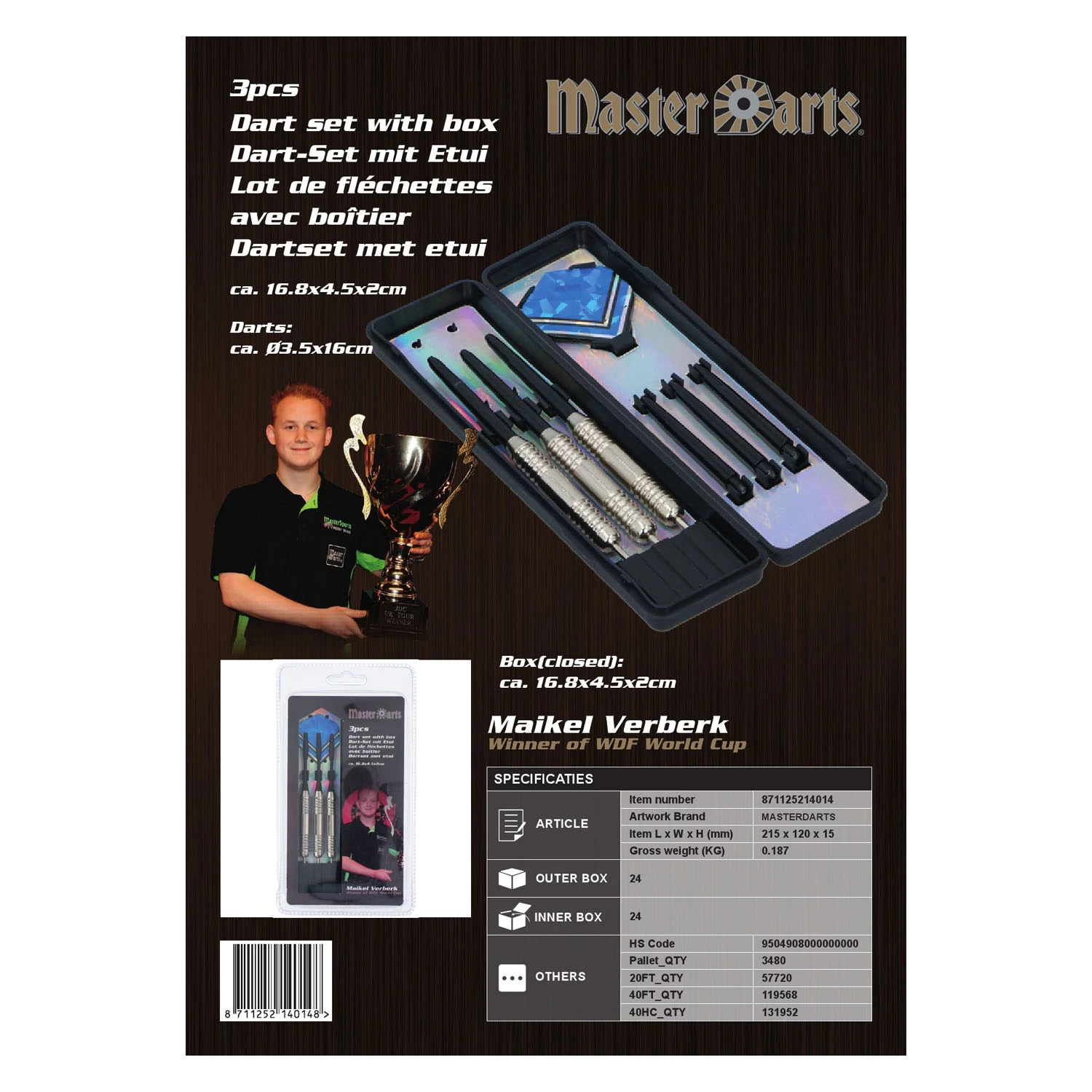 Dartpijlen Met Etui, 3st. 4 Dartpijlen Met Etui, 3st. - Afbeelding 2