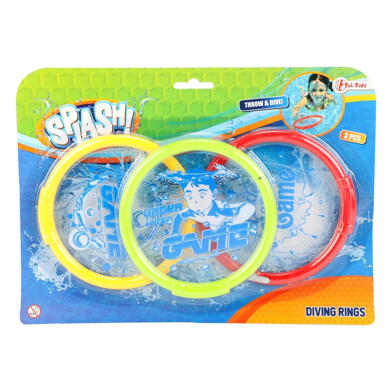 Toi Toys Splash Duikringen, 3st. 3 Toi Toys Splash Duikringen, 3st.