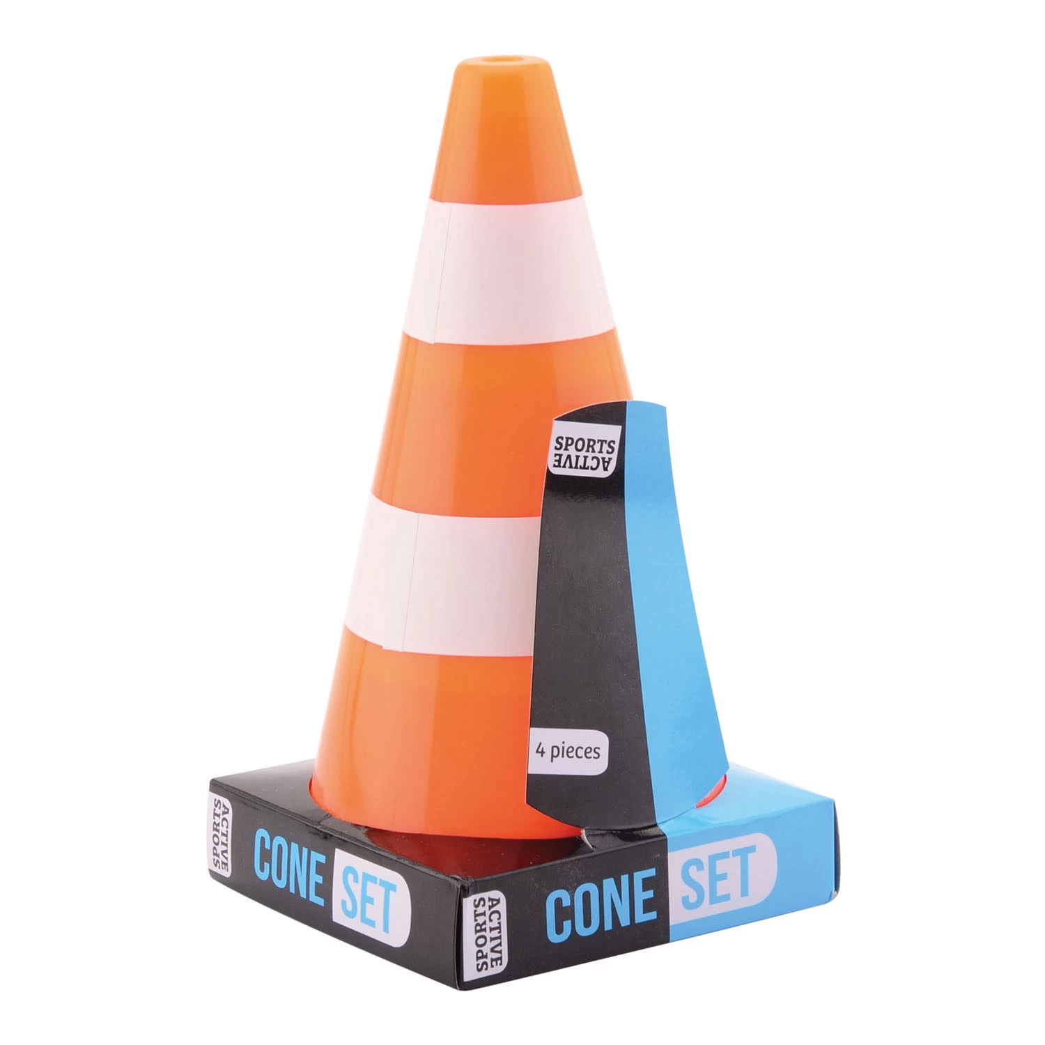 Sports Active Oranje Witte Pylonnen, 4st. 4 Sports Active Oranje Witte Pylonnen, 4st. - Afbeelding 2