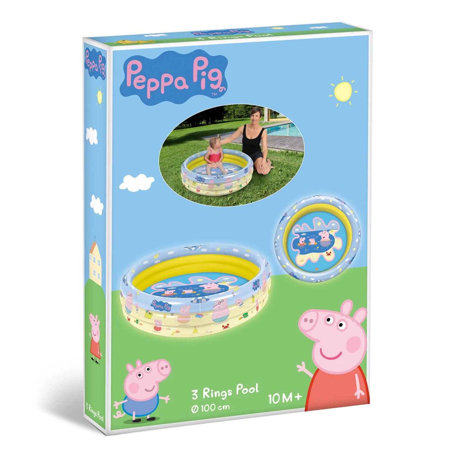 Mondo Peppa Pig Zwembad 3-Rings, 100cm 4 Mondo Peppa Pig Zwembad 3-Rings, 100cm - Afbeelding 2
