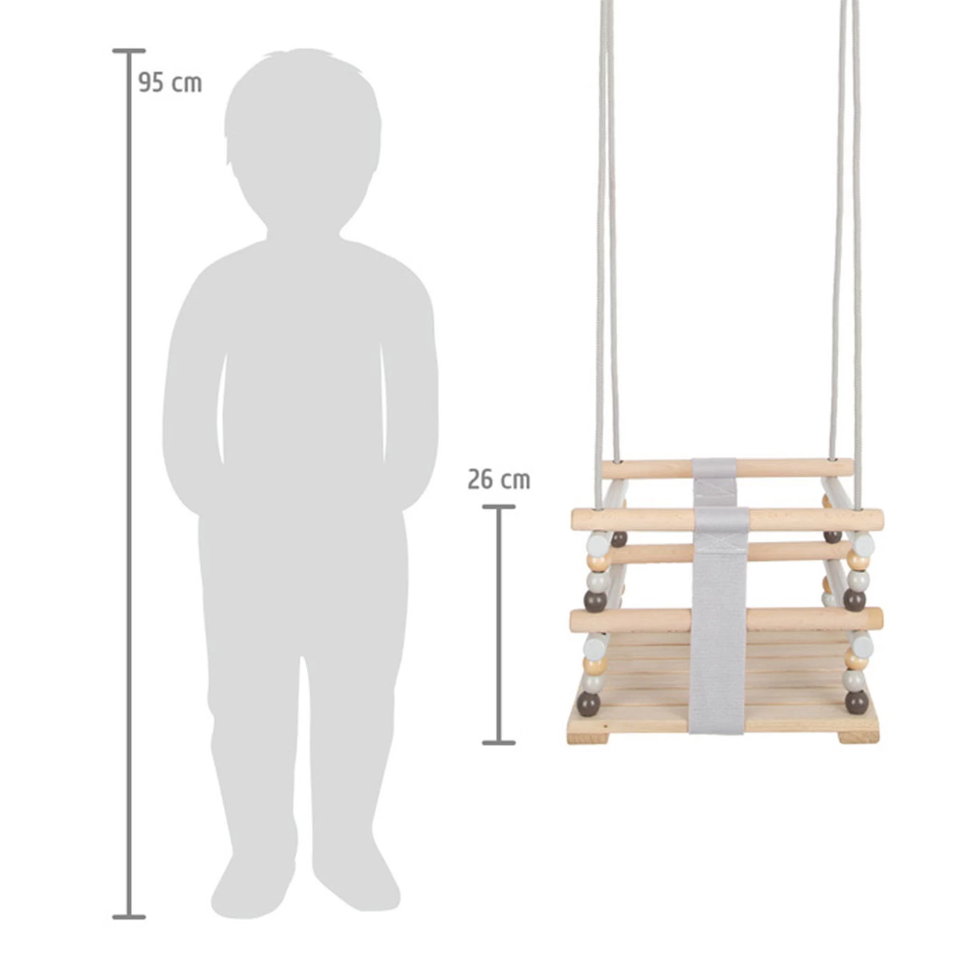 Small Foot - Houten Babyschommel Skandi 8 Small Foot - Houten Babyschommel Skandi - Afbeelding 6