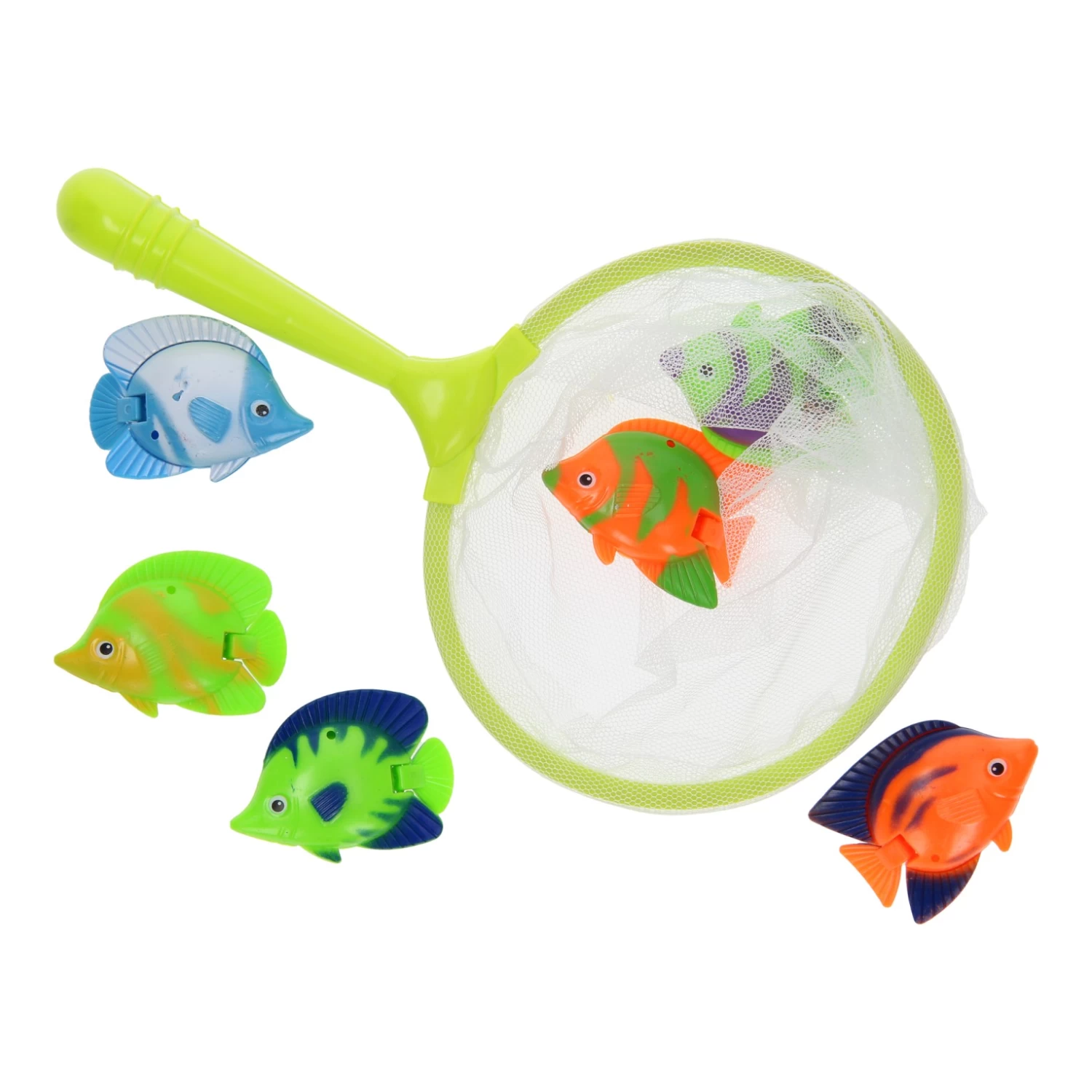 Duikvissen Met Visnetje, 7dlg. 3 Duikvissen Met Visnetje, 7dlg.